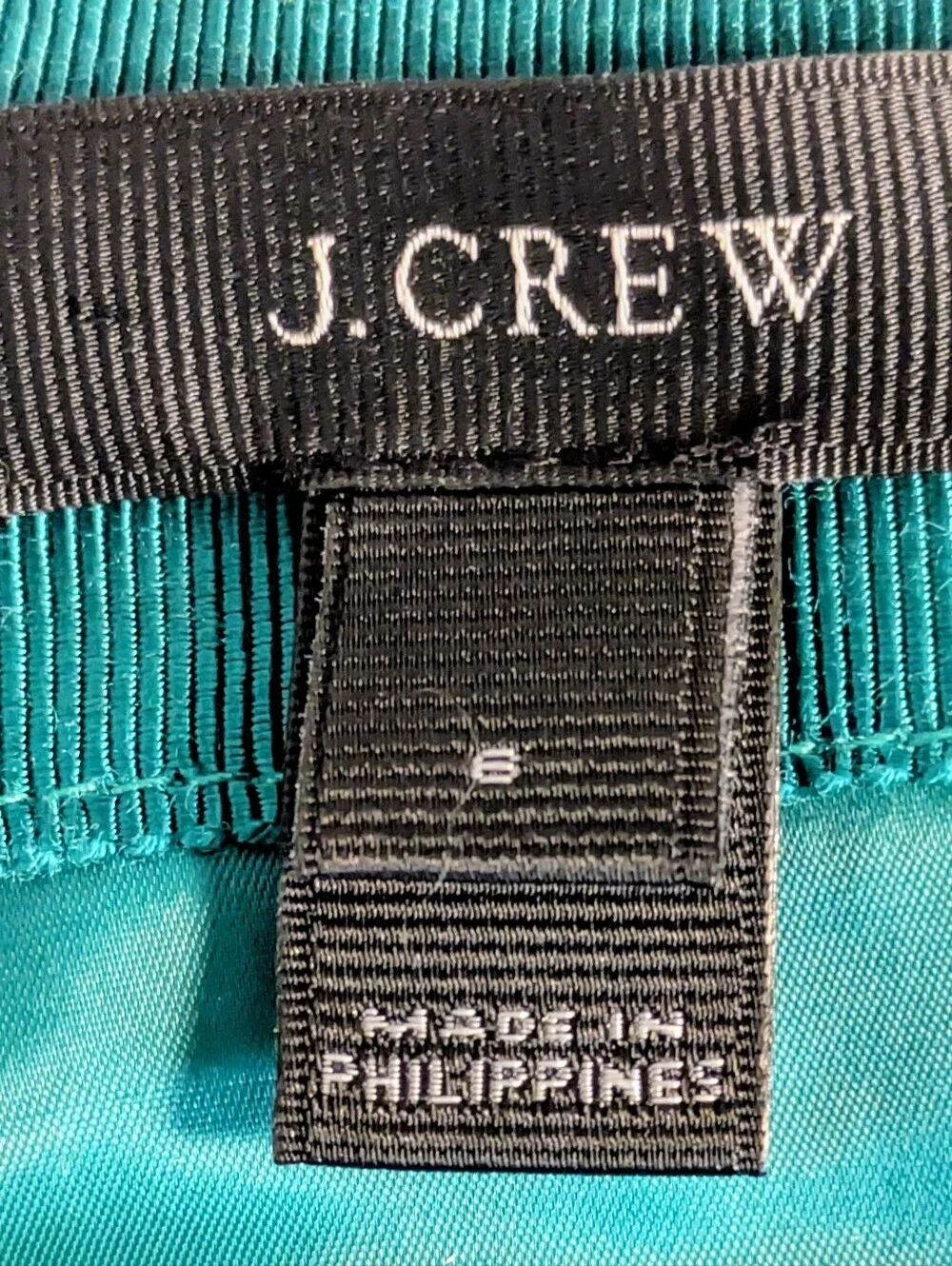 J. Crew Skirt Womens Emerald Green Wool Blend Zip Back Lined Sz 6 Business EUC